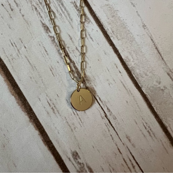 Gold Pendant “A” Necklace - Picture 2 of 2